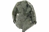 Prasiolite (Green Quartz) Geode With Stand #100328-1